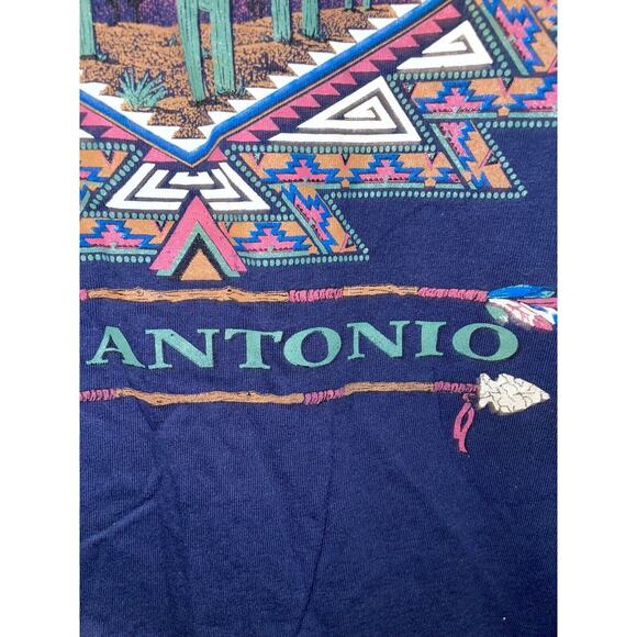 Vintage San Antonio Shirt H.L. Miller USA 90s Cactus Southwest Graphic Tee Large - Picture 4 of 12